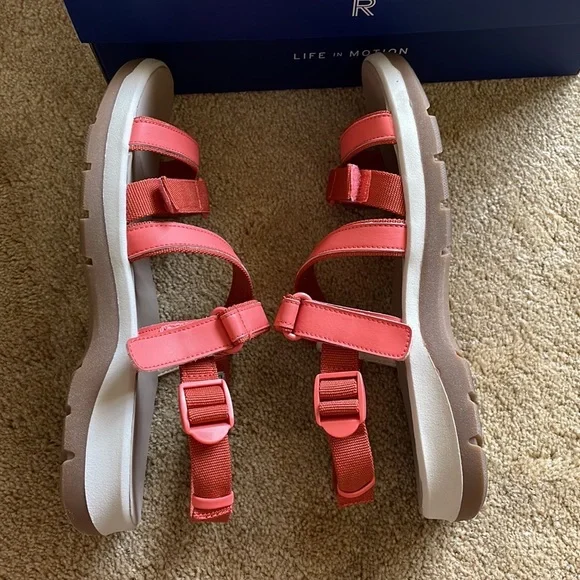 ROCKPORT Trail Tech Washable Sandals Size 9 Color Orange Like New!! - Picture 13 of 14